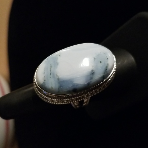 Jewelry - Dendritic Agate in Detailed Vintage Setting